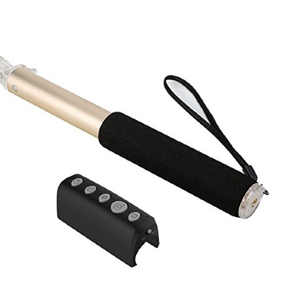Монопод для селфи Rock Smart Selfie Shutter &amp; Stick Монопод изготовлен из качественного алюминиевого сплава, который придает твердость и прочность конструкции. У монопода Rock исключен люфт, который присутствует у обычных бюджетных палок для селфи. Bluetooth пульт с 5 кнопками в комплекте.