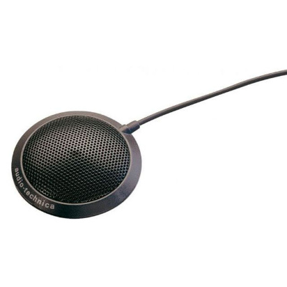 Маленький микрофон Audio-Technica ATR4697 Audio-Technica ATR4697 – поверхностный конденсаторный всенаправленный микрофон. Модель идеально подходит для совещаний и телеконференций, групповых записей и трансляций.