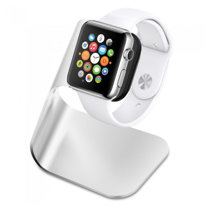 Док-станция Spigen Watch Stand S330 для Apple Watch Это удобная алюминиевая подставка с возможностью зарядки часов, которая удерживает часы в комфортном угле обзора в 45 градусов.