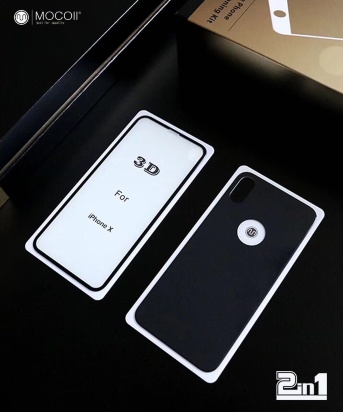 Mocoll 3D Full Cover Black Diamond для iPhone X - 2-в-1 Стекло переднее и заднее Mocoll 3D Full Cover Black Diamond для iPhone X - 2-в-1 Стекло переднее и заднее