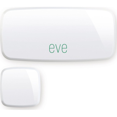 Elgato Eve Door &amp; Window - Датчики открытия дверей и окон Датчики безопасности для дома. Крепятся специальными липучками, которые размещены на одной из сторон. Модель определяет закрыты или открыты двери и окна в помещении. Поддерживают технологию Apple HomeKit.