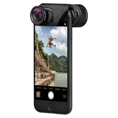 Olloclip Active Lens Set для iPhone 8/8 Plus, 7/7 Plus - Объектив 2-в-1 - Телефото и Широкоугольный Olloclip Active Lens Set для iPhone 8/8 Plus, 7/7 Plus - объектив 2-в-1, который поможет разнообразить съемку на смартфоне. Olloclip Active Lens Set совместим с Apple iPhone 8/8 Plus, 7/7 Plus, что обеспечит идеальную посадку объектива на камеру устройства. В комплекте поставки две линзы: теле и широкоугольная.