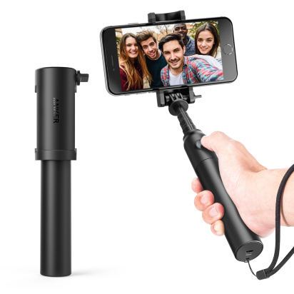 Anker Bluetooth Selfie Stick - селфи-монопод Anker Bluetooth Selfie Stick - селфи-монопод, поражающий пользователей своими компактными размерами и легким весом. Он подойдет для смартфонов от 5,5 до 8,3 см шириной, а максимальная длина при выдвижении составляет 80 см. 