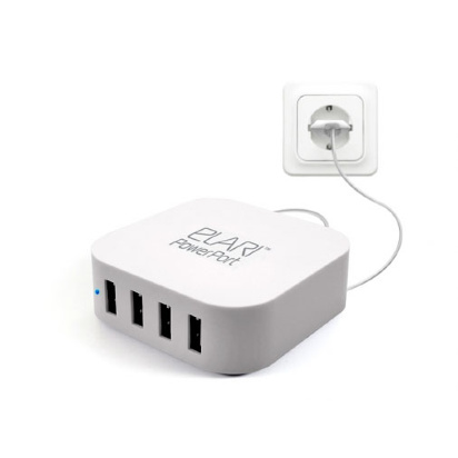 Зарядное устройство Elari PowerPort Mini на 4 USB порта 4 USB порта. Подходит для смартфонов и других устройств. Автоматическое распределение мощности зарядки. Возможность одновременной зарядки 4х устройств.