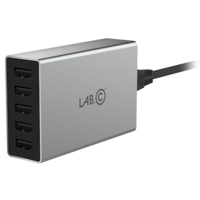 Зарядное устройство LAB.C X5 на 5 USB разъемов Зарядное устройство LAB.C X5 на 5 USB разъемов - это USB-адаптер, который позволяет заряжать 5 гаджетов одновременно.