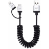 Кабель Just Mobile AluCable Duo Twist 2 в 1, USB на Lightning и Micro USB (1,8 м) - 