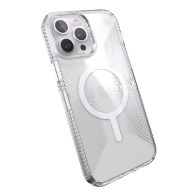 Speck Presidio Perfect-Clear with Grips Compatible with MagSafe for iPhone 13 Pro Max