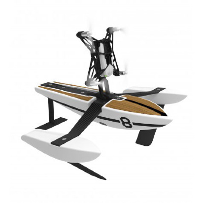 Квадрокоптер-гибрид Parrot MiniDrone Hydrofoil NewZ Квадрокоптер-гибрид Parrot MiniDrone Hydrofoil NewZ - это радиоуправляемая модель в виде корабля, которая может передвигаться плавно по воде или летать в воздухе. 