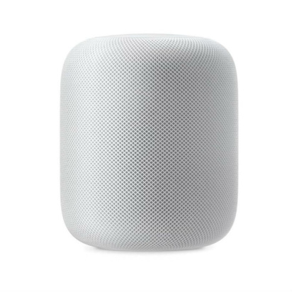 Apple HomePod Apple HomePod представляет собой уникальную портативную колонку, реагирующую на голос и прикосновения пользователей. Для воспроизведения, паузы, регулировки громкости и переключения достаточно ишь коснуться поверхности колонки, а при длительном нажатии включается Сири. 