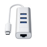 Satechi Type-C 2-in-1 USB 3.0 Aluminum 3 Port Hub and Ethernet Port - 