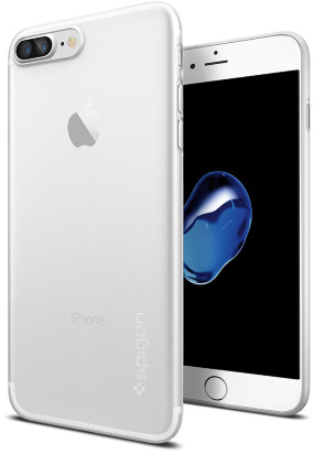 Чехол Spigen Air Skin для iPhone 7 Plus Spigen (SGP) Air Skin изготовлен из высококачественного поликарбоната и термополиуретана, которые обеспечивают амортизацию при падениях и ударах и надежную защиту всех граней iPhone 7 Plus.