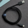 Кабель Nonda ZUS Lightning to USB Carbon Fiber Edition (1,2 м) - кевларовый и карбоновый кабель с угловым штекером - 
